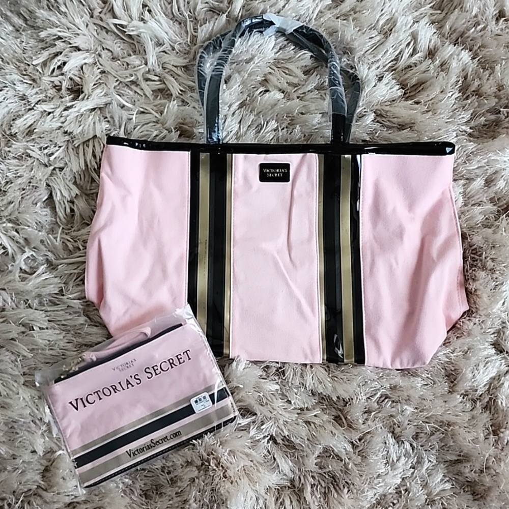 NWT Victorias Secret tote and clutch